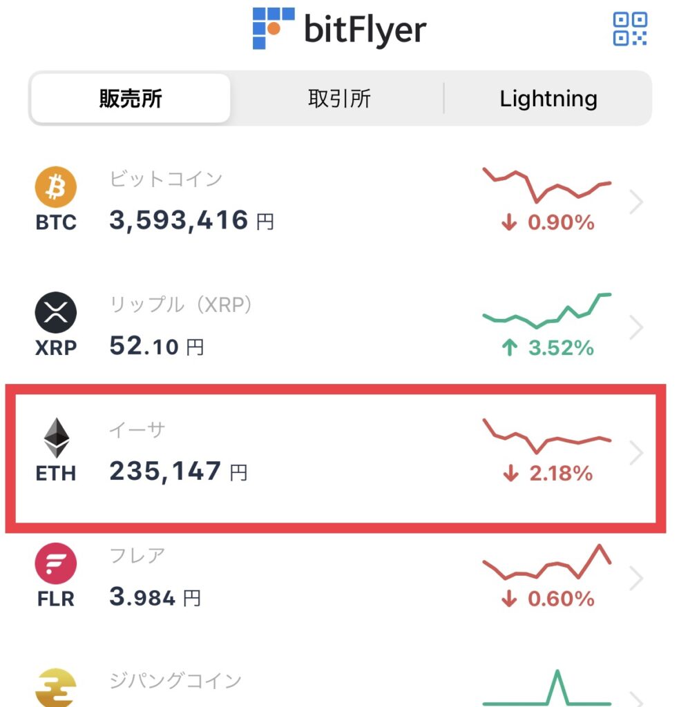 ビットフライヤー イーサリアム