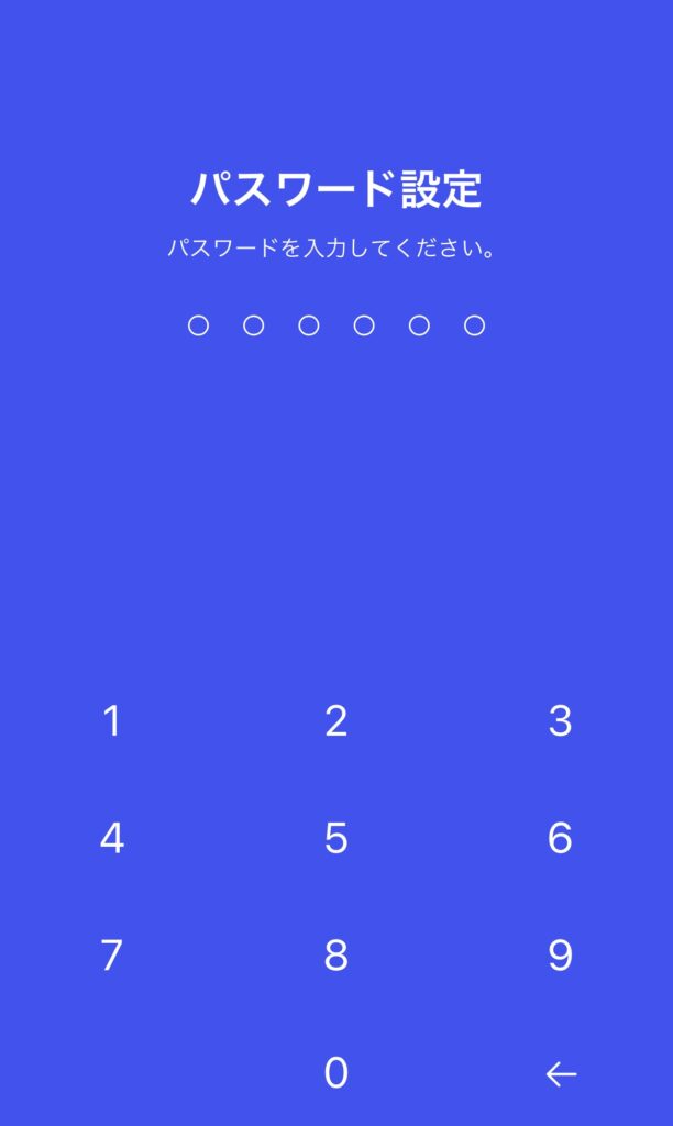 DOSI Wallet パスワード設定